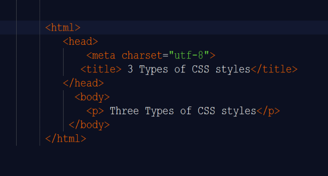 3 Types of CSS styles