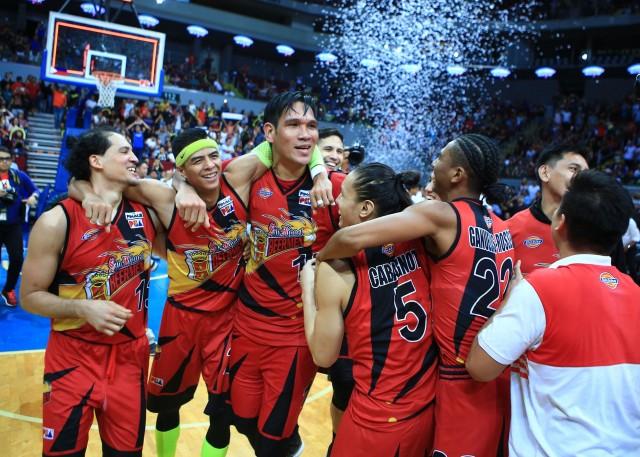 San Miguel Beermen celebrated their 4th consecutive PBA Philippine cupt titles