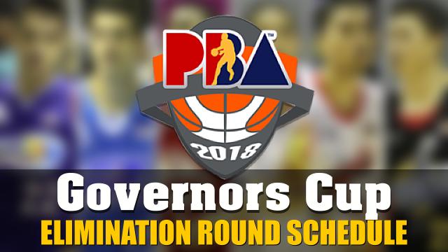2018 PBA Governors Cup Elimination Schedule