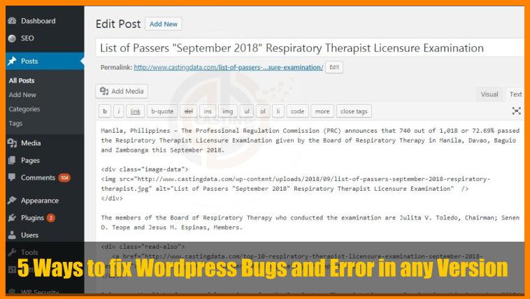 5 Ways to fix WordPress Bugs and Error in any Version,Clicking Deactivate Button , Will not deactivate plugin, How to fix the WordPress white Screen