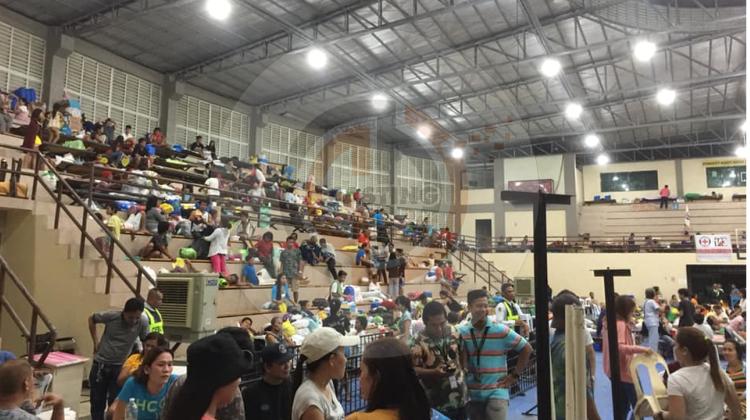 More than 1000 Families are evacuated at Enan Chiong Activity Center in Barangay East Poblacion, City of Naga