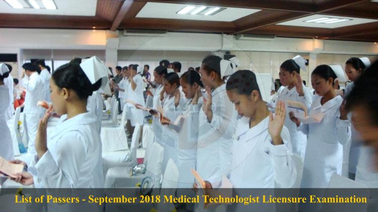 List of Passer September 2018 Medical Technologist Licensure Examination