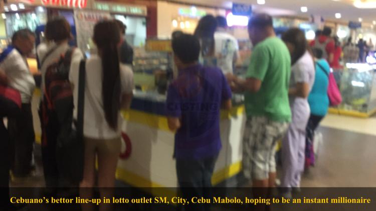  Cebuano’s bettor line-up in lotto outlet SM, City Cebu Mabolo hoping to be an instant millionare