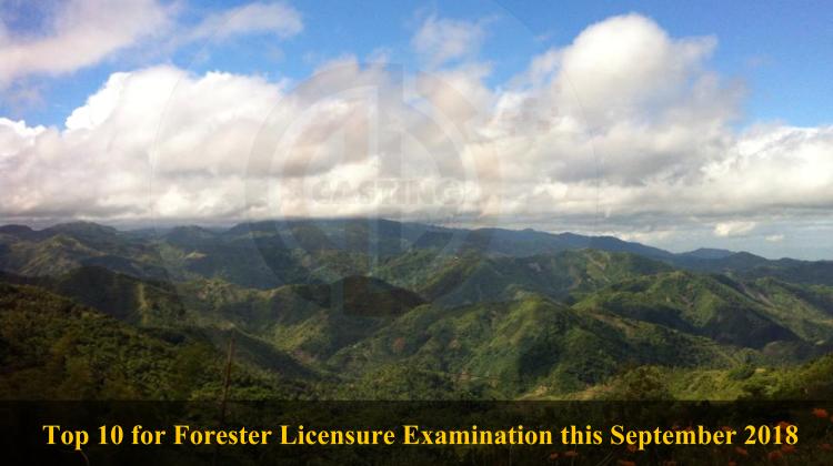 Top 10 - Results for Forester Licensure Examination September 2018