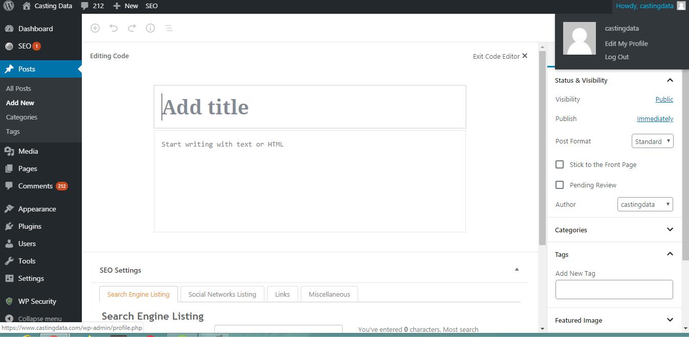 Casting Data dashboard, Search classic editor plugin and click install