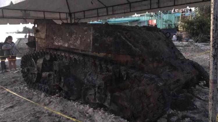 
A WWII tank recovers in Medellin, Cebu 